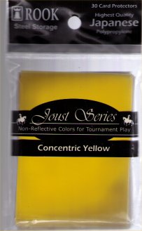 Card Protector Joust Sleeves (30 Concentric Yellow) by Rook Steel Storage